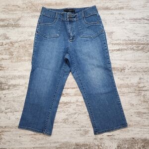 Womens Venezia Cropped Jeans Size 14 Blue Denim